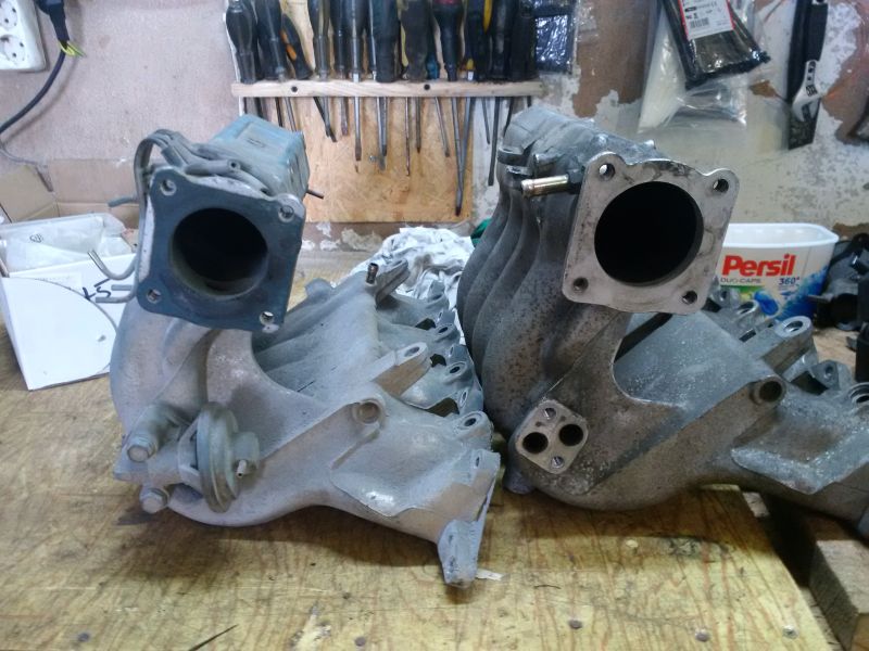 File:4g93 and 4g92 intake manifold from TB side.jpg